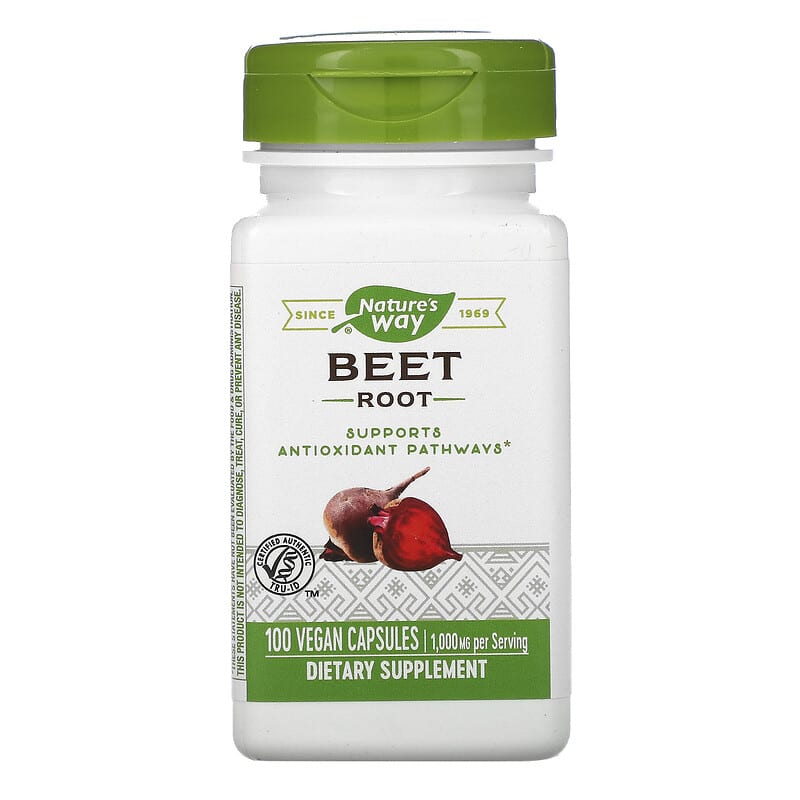 Nature's Way Beet Root 500 mg 100 Vegan Capsules 33674104002