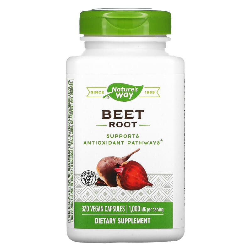 Nature's Way Beet Root 500 mg 320 Vegan Capsules 33674119259