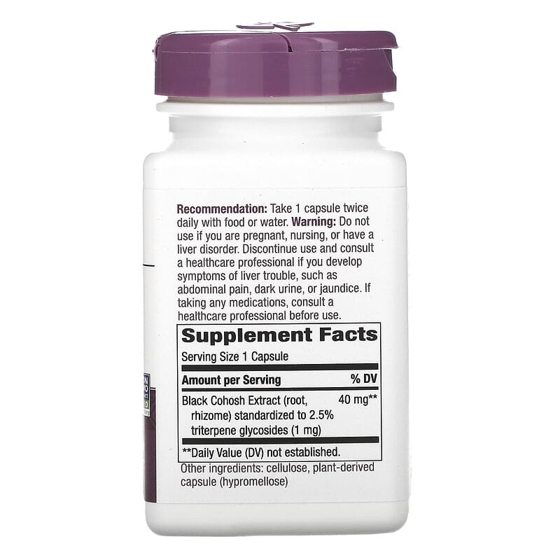 Nature's Way, Black Cohosh, 40 mg, 120 Vegan Capsules 33674153536