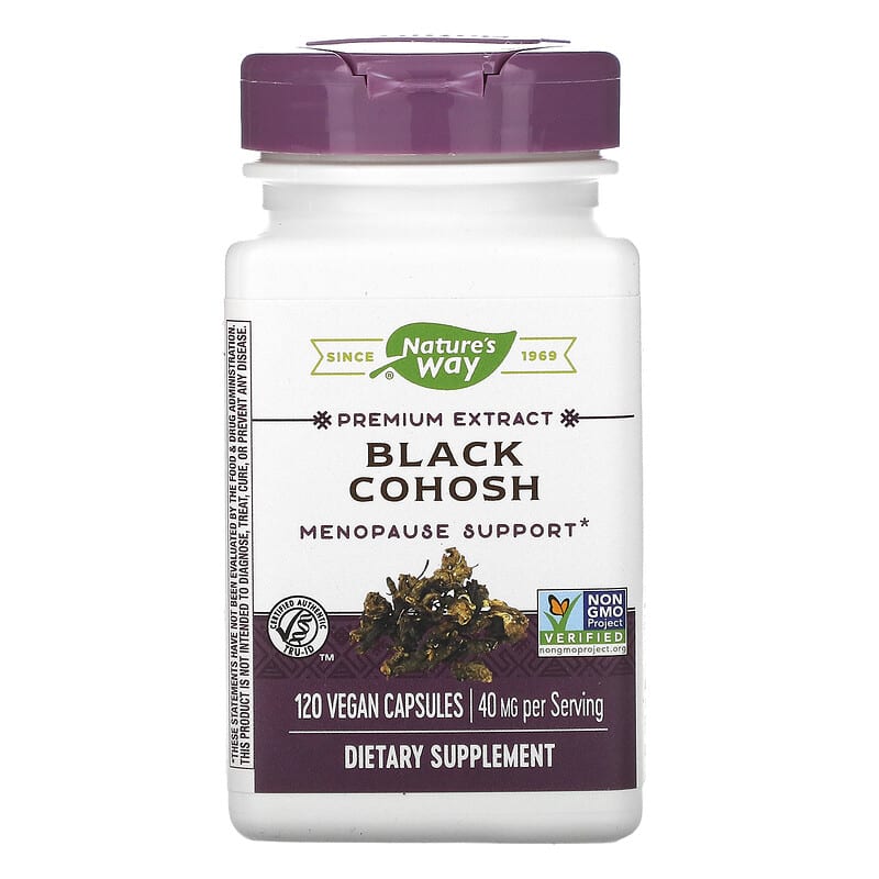 Nature's Way Black Cohosh 40 mg 120 Vegan Capsules 33674153536