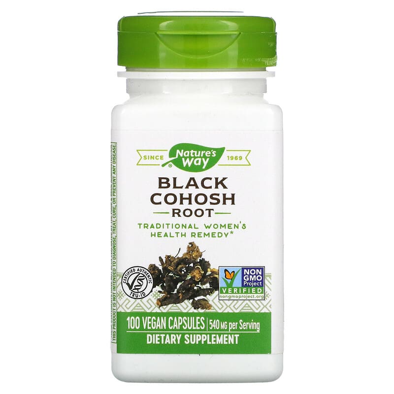 Nature's Way Black Cohosh Root 540 mg 100 Vegan Capsules 33674105009