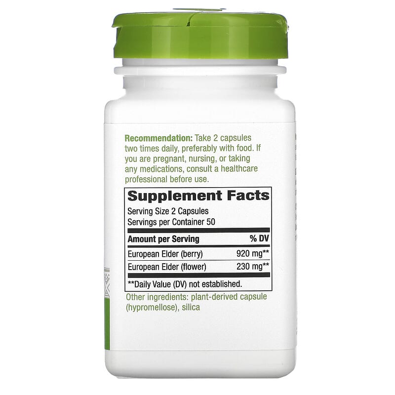 Nature's Way, Black Elderberry, 575 mg, 100 Vegan Capsules 33674124406