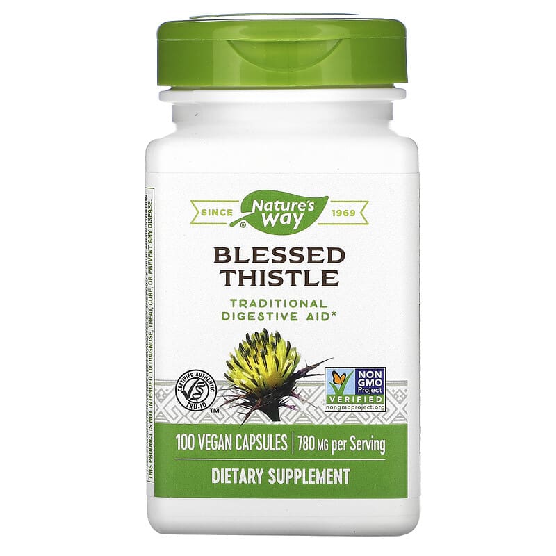 Nature's Way Blessed Thistle 390 mg 100 Vegan Capsules 33674107003