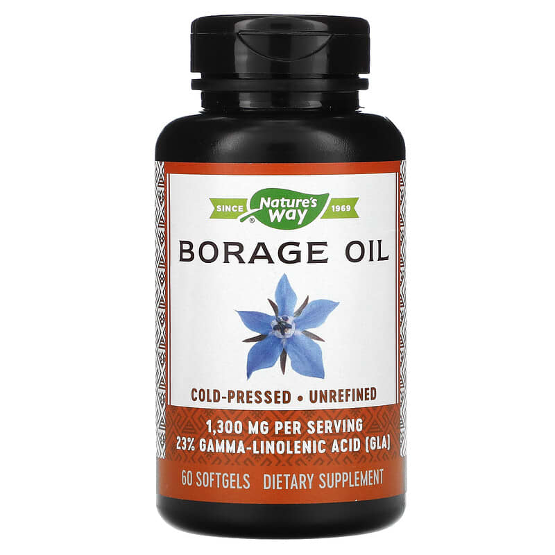 Nature's Way Borage Oil 1,300 mg 60 Softgels 33674154137