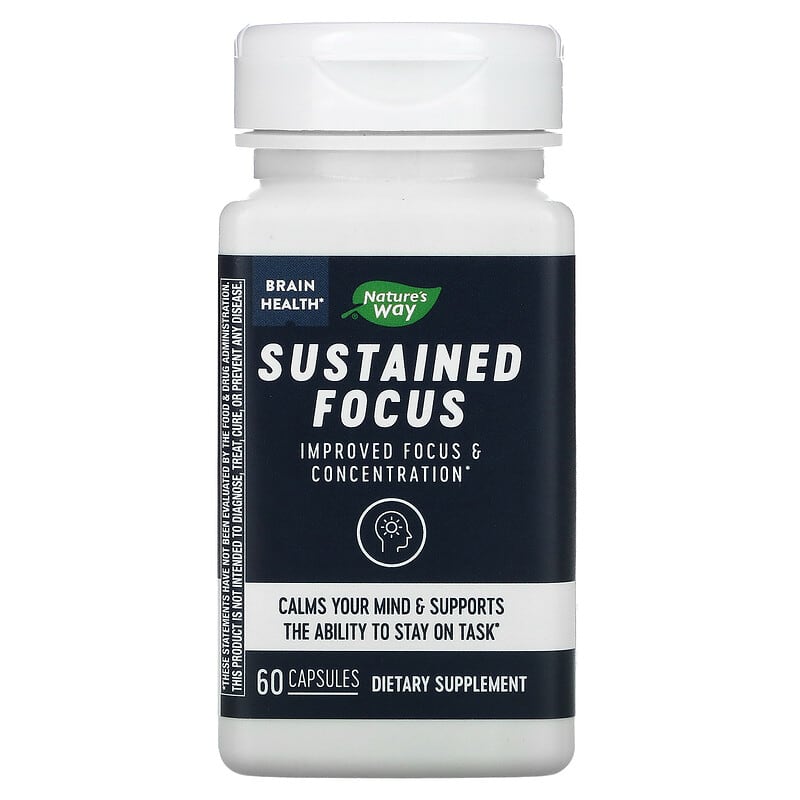 Nature's Way Brain Health Sustained Focus 60 Capsules 33674136911