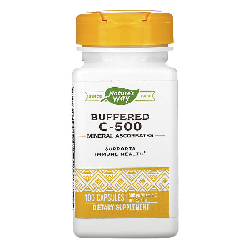 Nature's Way Buffered C-500 500 mg 100 Capsules 33674403204