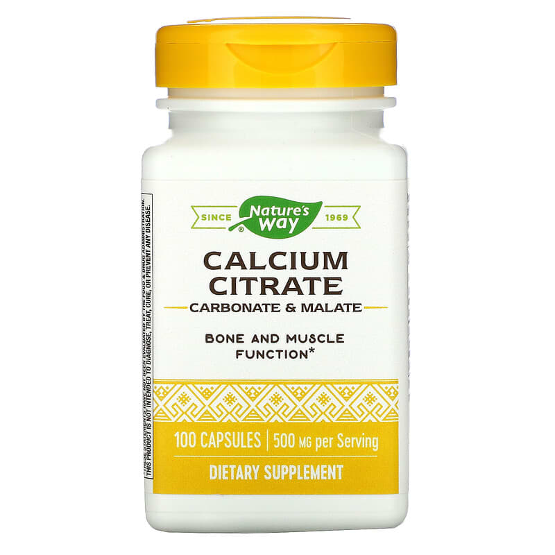 Nature's Way Calcium Citrate 250 mg 100 Capsules 33674410103