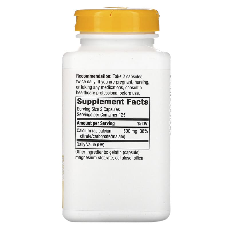 Nature's Way, Calcium Citrate, 250 mg, 250 Capsules 33674410110