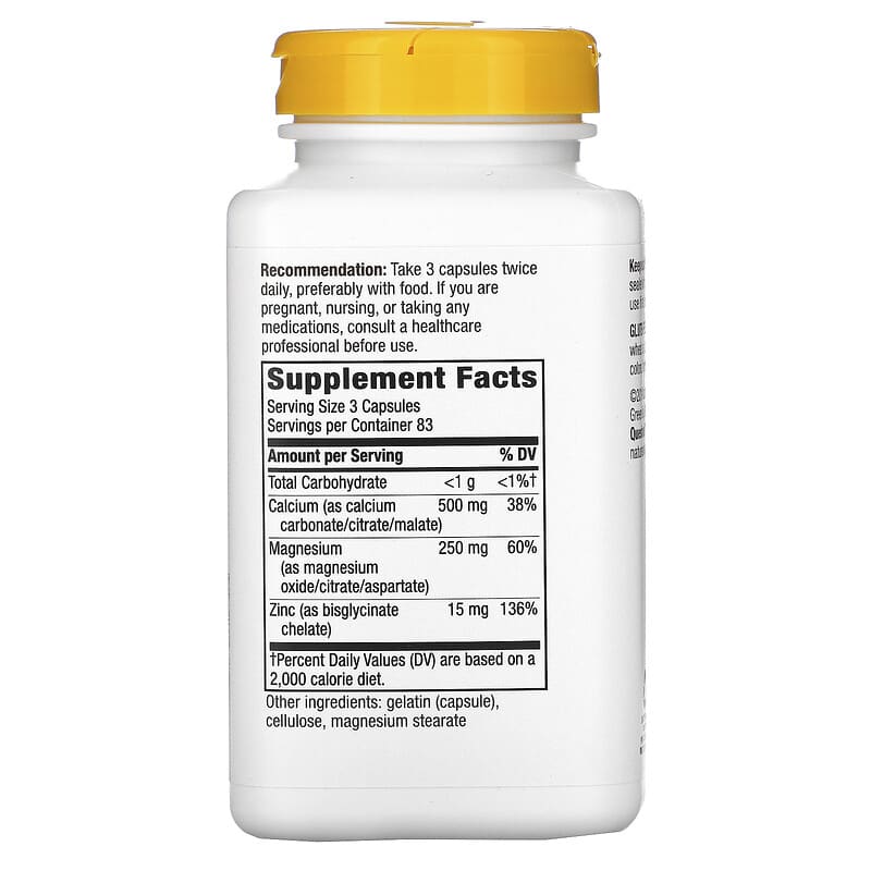 Nature's Way, Calcium, Mag & Zinc, Mineral Complex, 765  mg, 250 Capsules 33674414118