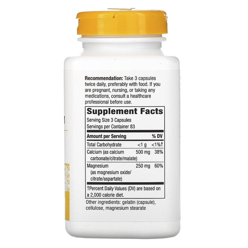 Nature's Way, Calcium & Magnesium Mineral Complex, 750 mg, 250 Capsules 33674413111