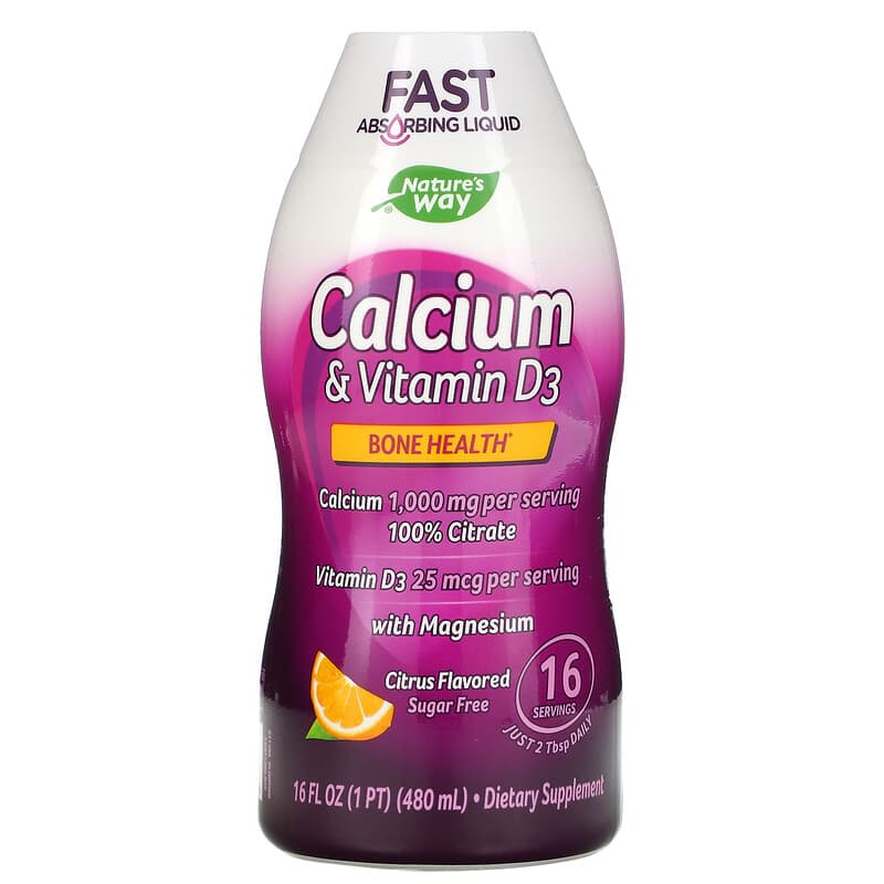 Nature's Way Calcium & Vitamin D3 Citrus 16 fl oz (480 ml) 371401388166