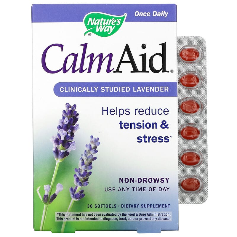 Nature's Way CalmAid Clinically Studied Lavender 30 Softgels 33674158197