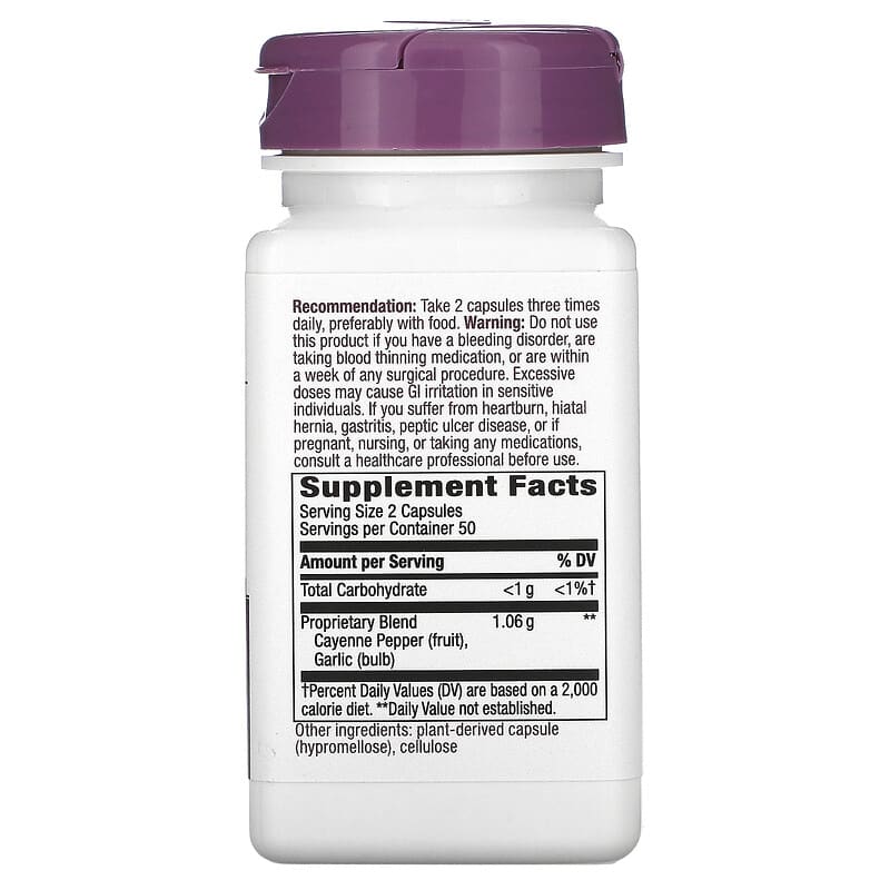 Nature's Way, Cayenne Garlic, 1,060 mg, 100 Vegan Capsules 33674003206