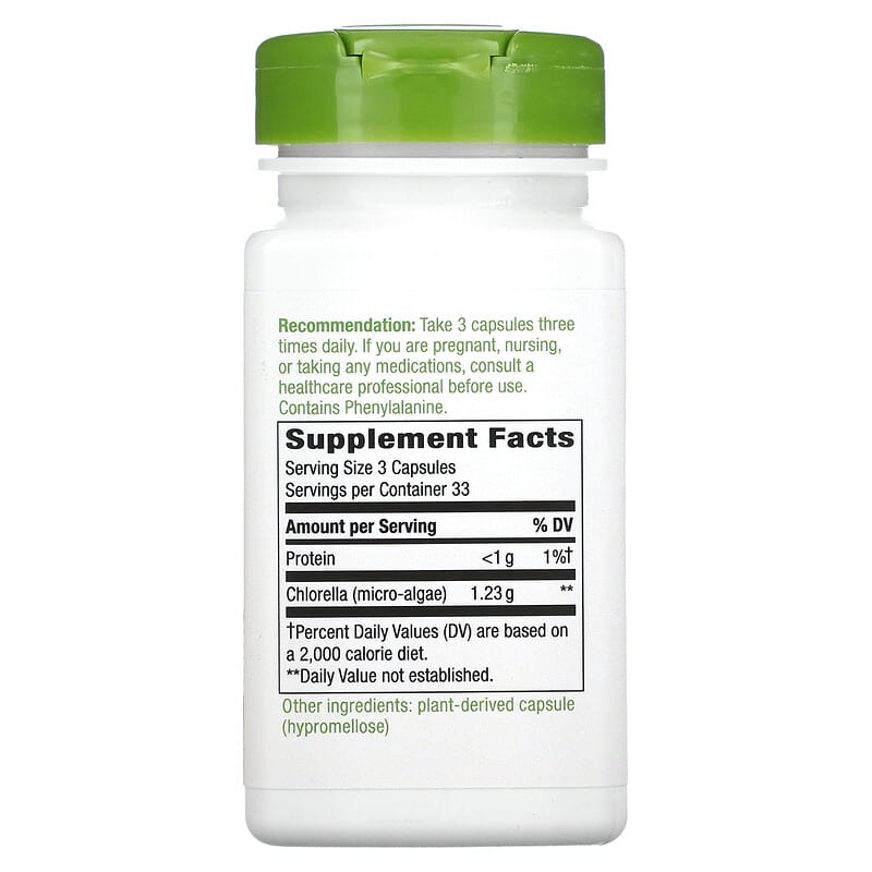 Nature's Way, Chlorella, Micro-Algae, 410 mg, 100 Vegan Capsules 33674118504