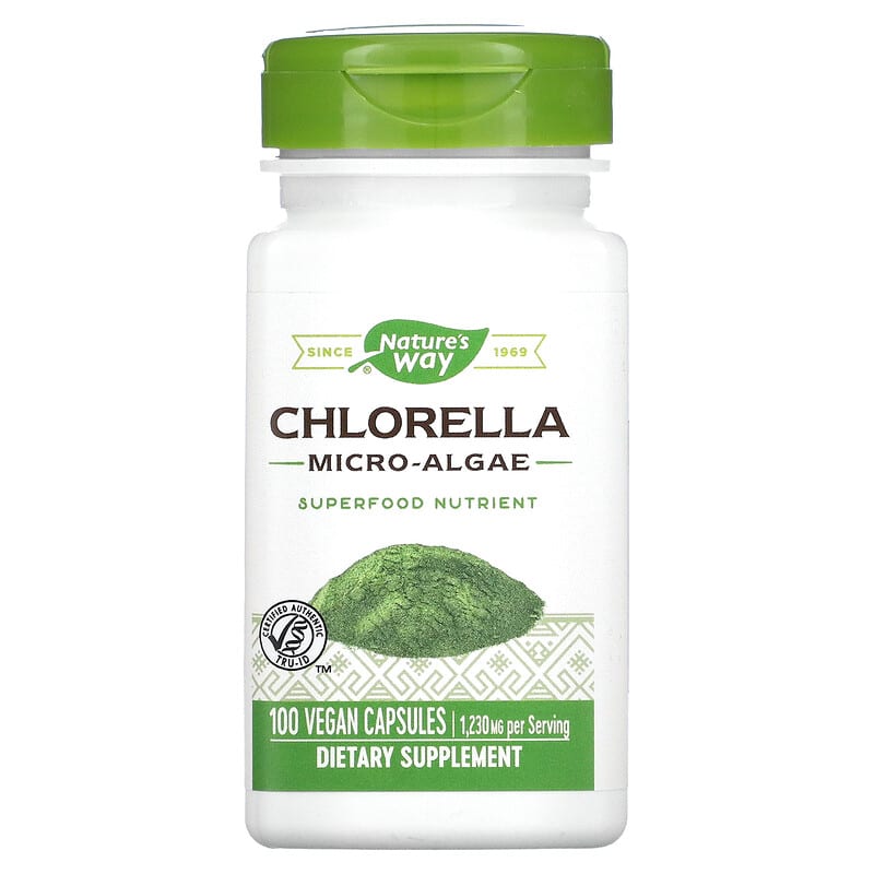 Nature's Way Chlorella Micro-Algae 410 mg 100 Vegan Capsules 33674118504