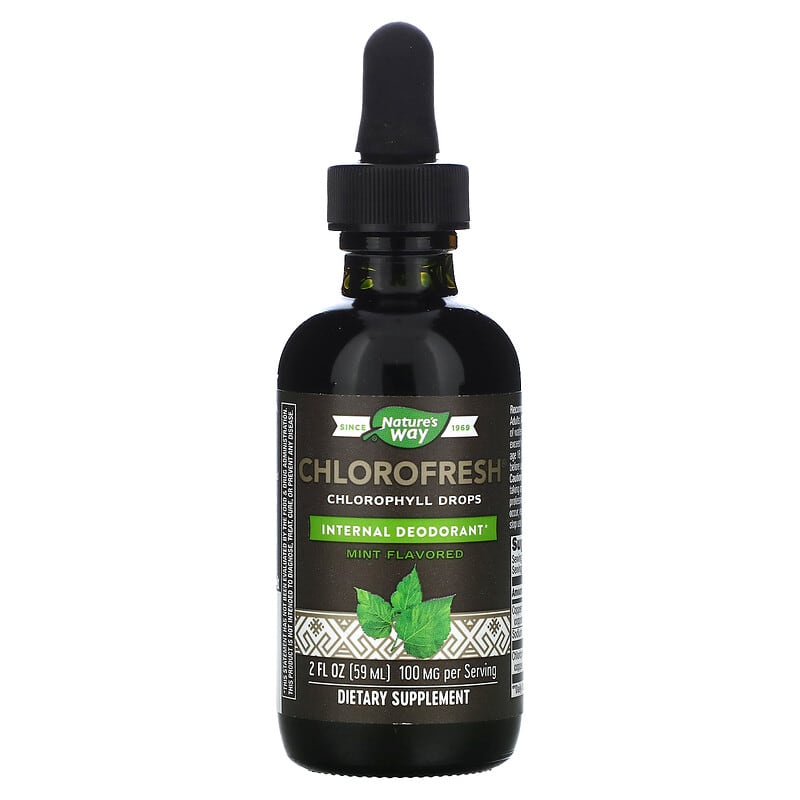 Nature's Way, Chlorofresh, Chlorophyll Drops, Mint, 2 fl oz (59 ml) 33674100080