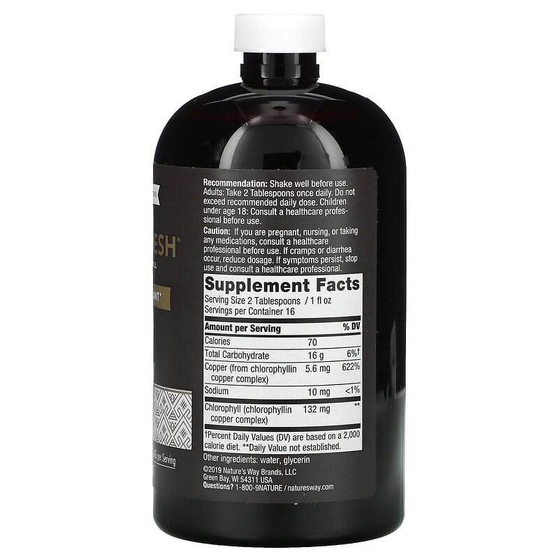 Nature's Way, Chlorofresh, Liquid Chlorophyll, Unflavored, 16 fl oz (480 ml) 358008035020