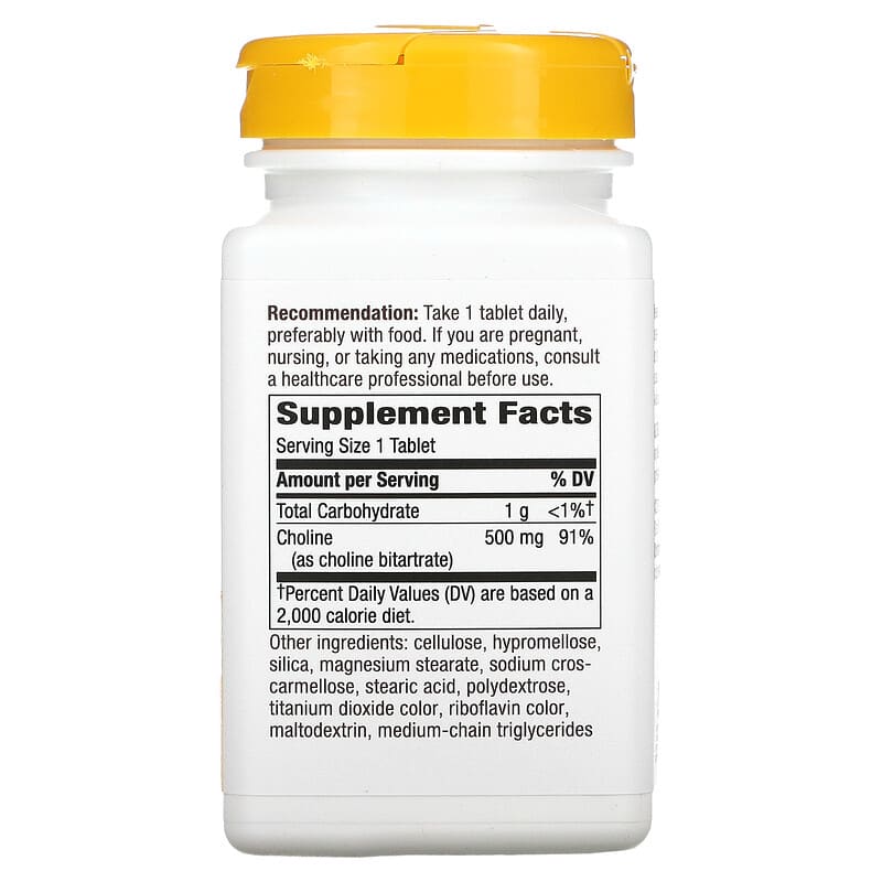 Nature's Way, Choline, 500 mg, 100 Vegan Tablets 33674404607