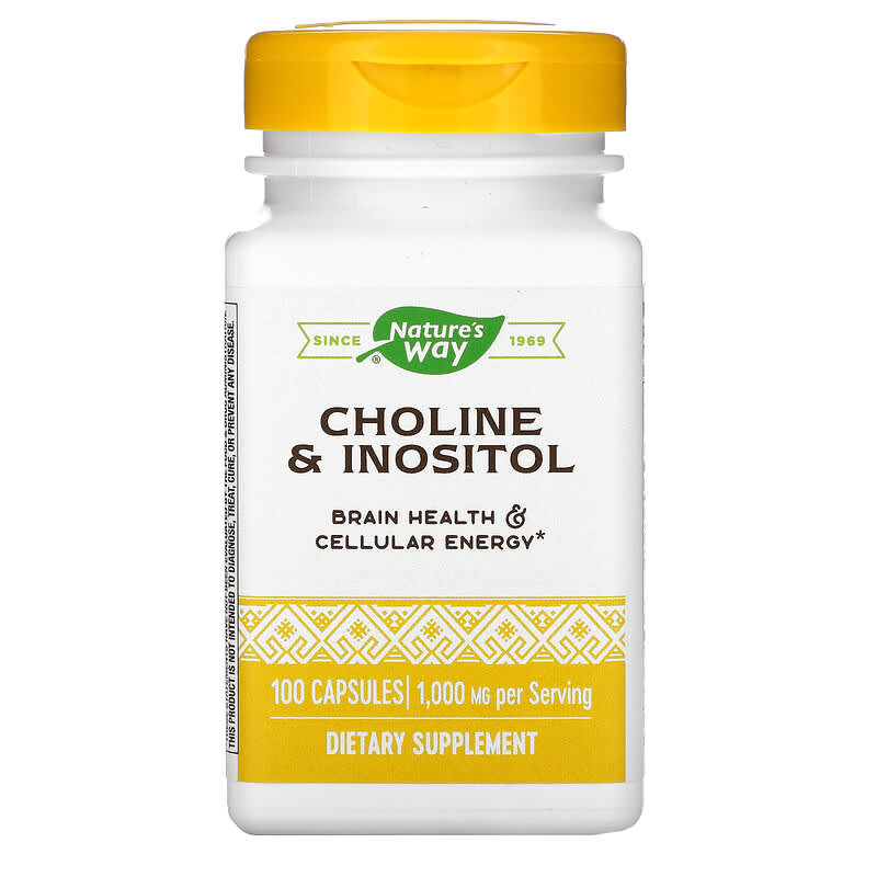 Nature's Way Choline & Inositol 500 mg 100 Capsules 33674404621