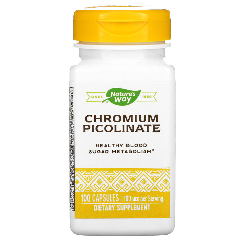 Nature's Way Chromium Picolinate 200 mcg 100 Capsules 33674410318