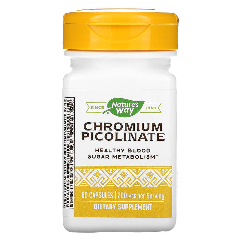 Nature's Way Chromium Picolinate 200 mcg 60 Capsules 33674410301