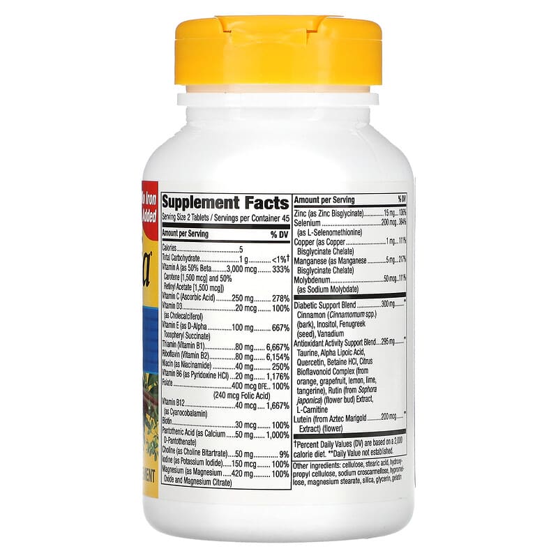 Nature's Way, Completia, Diabetic  Multi-Vitamin, 90 Tablets 33674149249