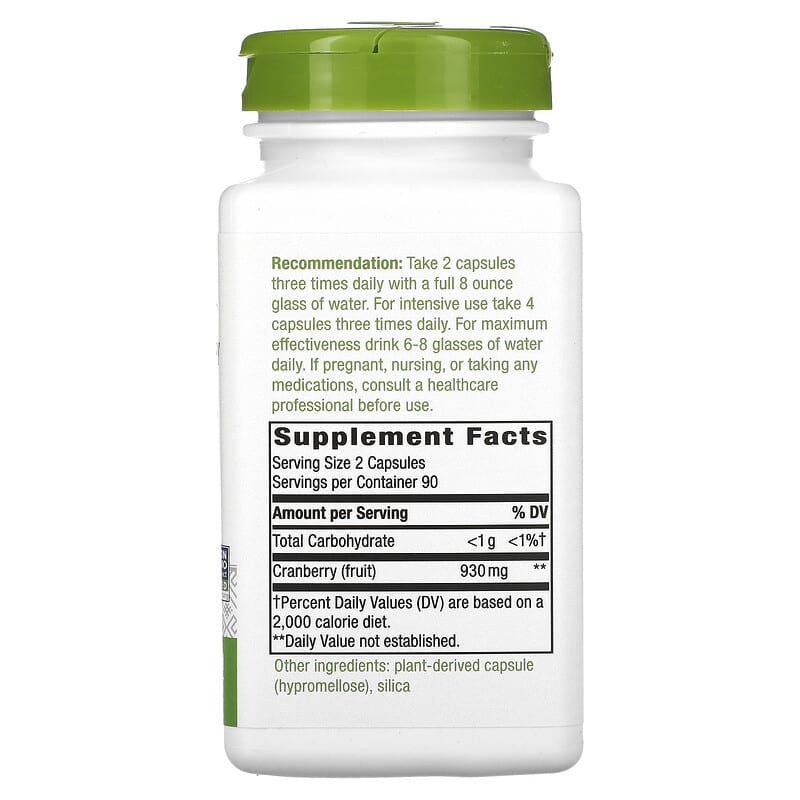 Nature's Way, Cranberry Fruit, 465 mg, 180 Vegan Capsules 33674153611