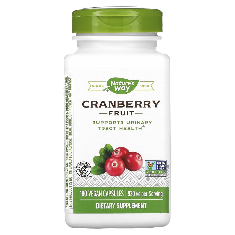 Nature's Way Cranberry Fruit 465 mg 180 Vegan Capsules 33674153611