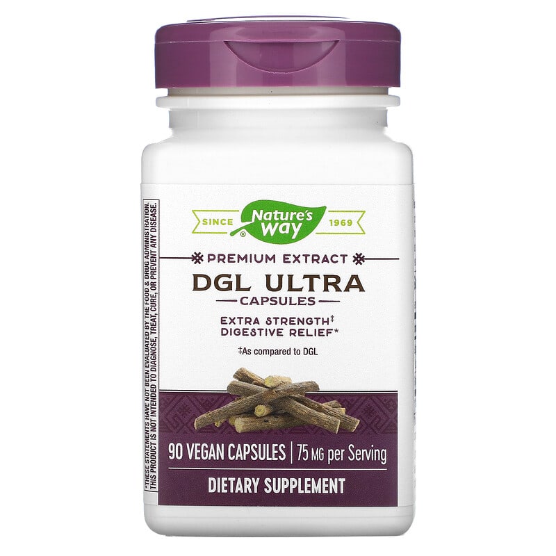 Nature's Way DGL Ultra 75 mg 90 Vegan Capsules 33674129159