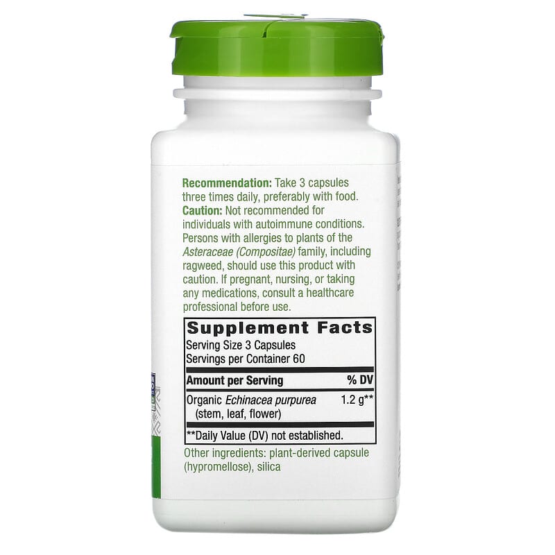 Nature's Way, Echinacea Purpurea Herb, 400 mg, 180 Vegan Capsules 33674124086