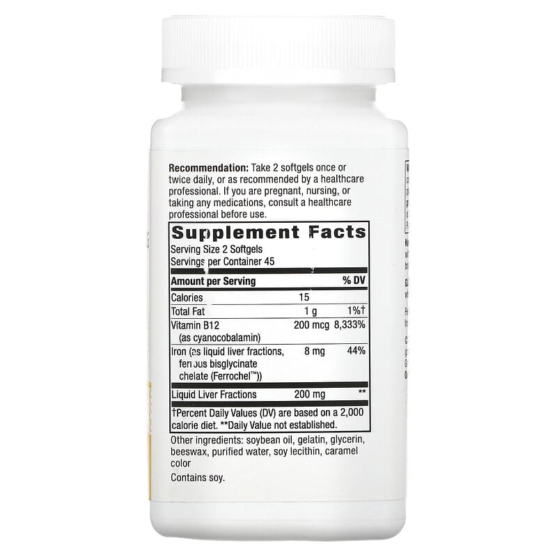 Nature's Way, Energizing Iron, 90 Softgels 763948052196