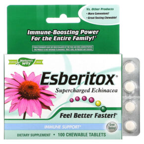 Nature's Way Esberitox Supercharged Echinacea 100 Chewable Tablets 763948099511