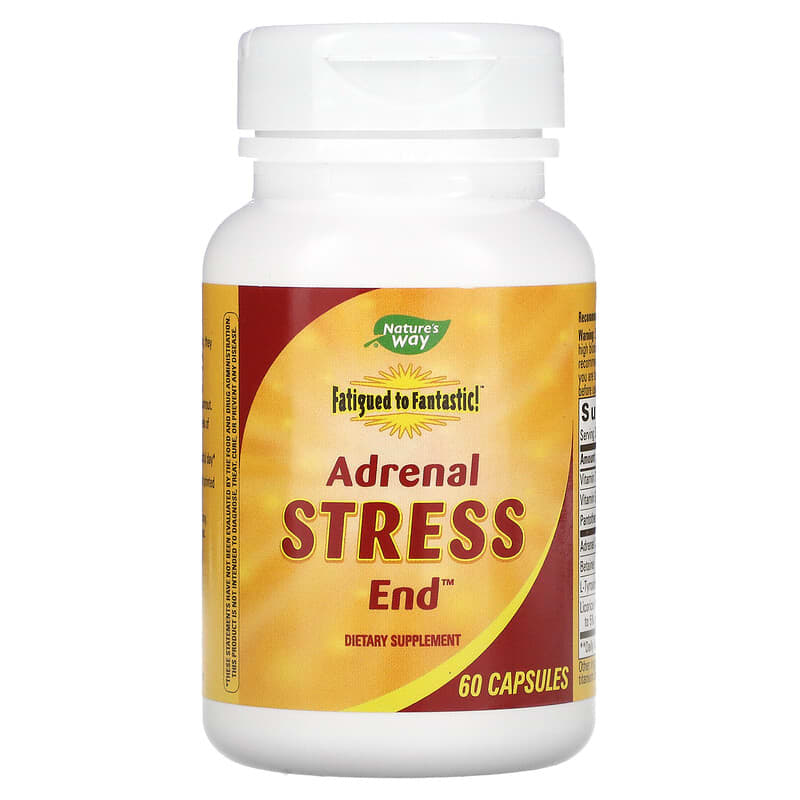 Nature's Way, Fatigued to Fantastic!, Adrenal Stress End, 60 Capsules 763948040353