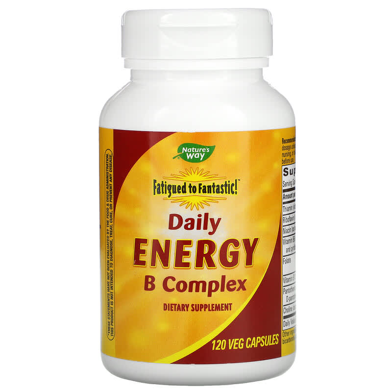Nature's Way, Fatigued to Fantastic!, Daily Energy B Complex, 120 Veg Capsules 763948032426