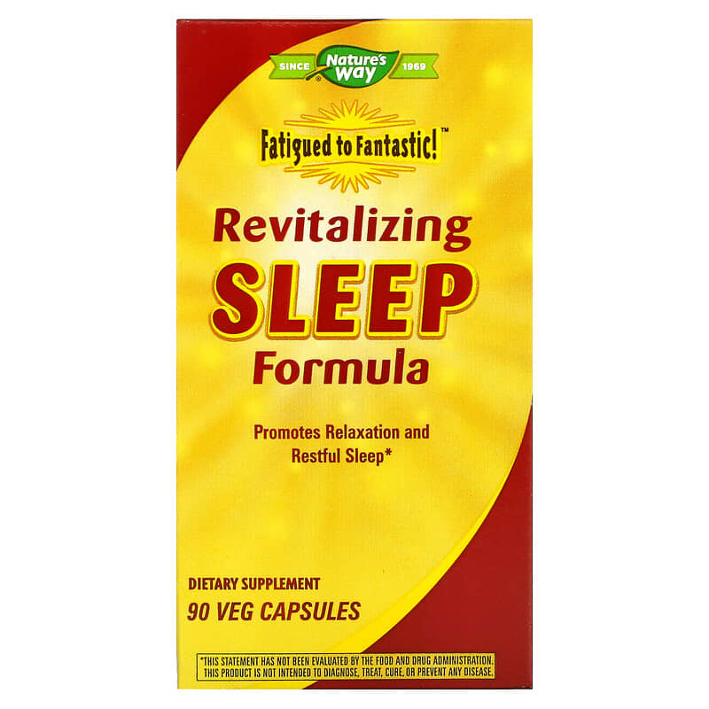 Nature's Way Fatigued to Fantastic! Revitalizing Sleep Formula 90 Veg Capsules 763948032396