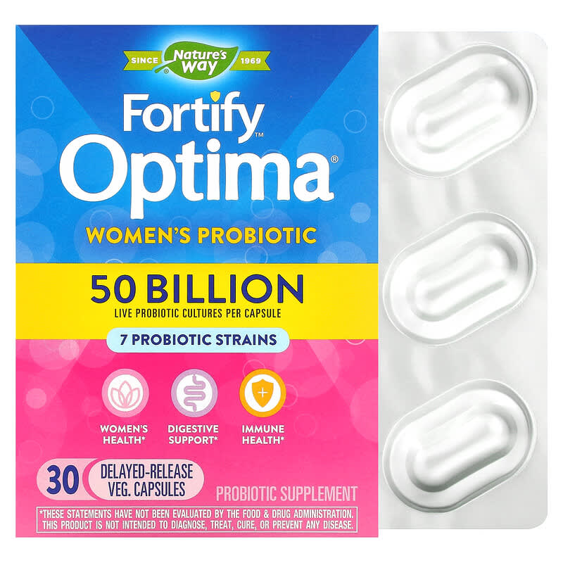 Nature's Way Fortify Optima Women's Probiotic 50 Billion 30 Delayed Release Veg. Capsules 33674103364