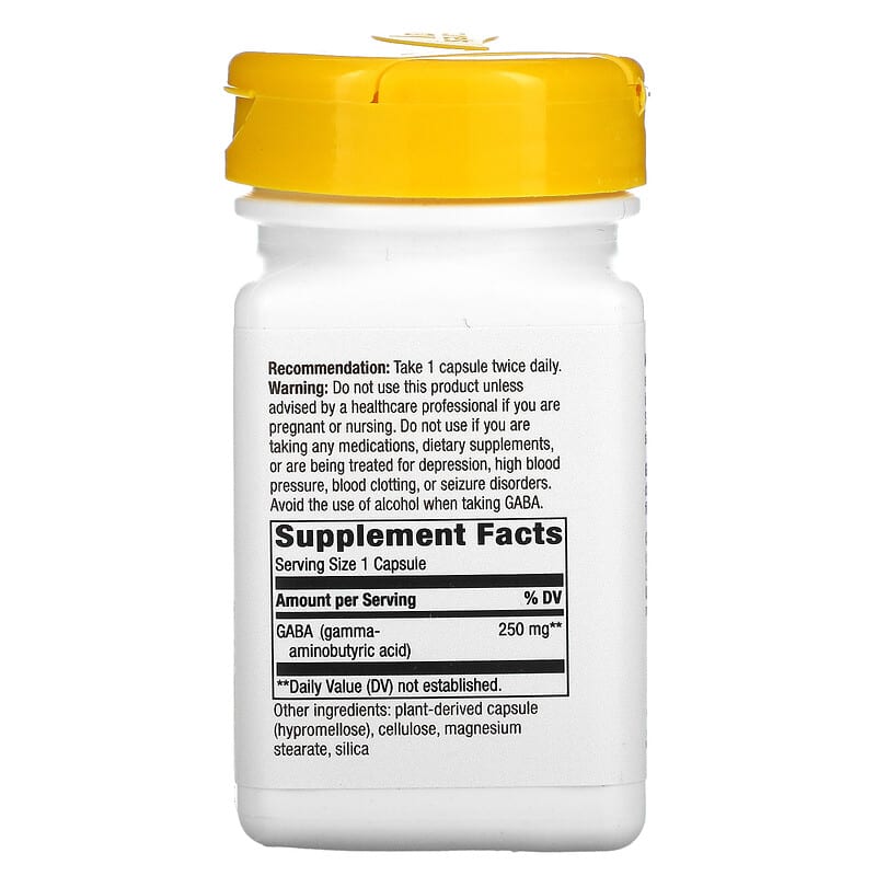 Nature's Way, GABA, 250 mg, 60 Veg Capsules 763948055265