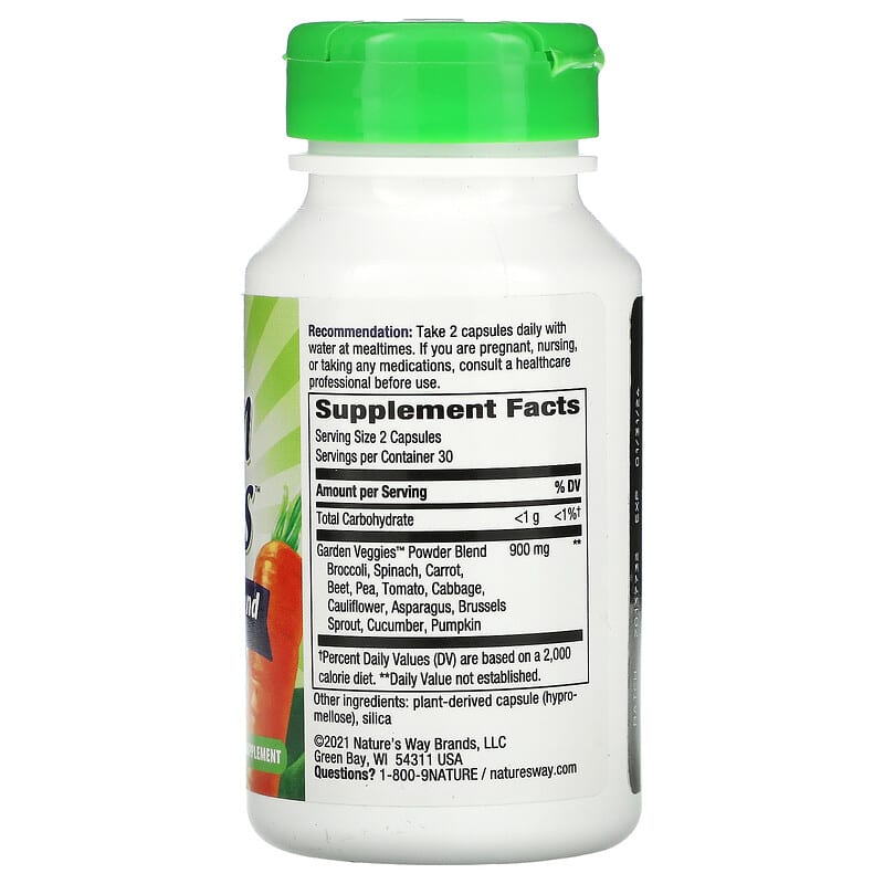 Nature's Way, Garden Veggies, 60 Vegan Capsules 33674147931