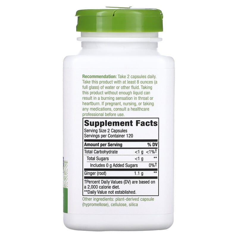 Nature's Way, Ginger Root, 550 mg, 240 Vegan Capsules 33674119266