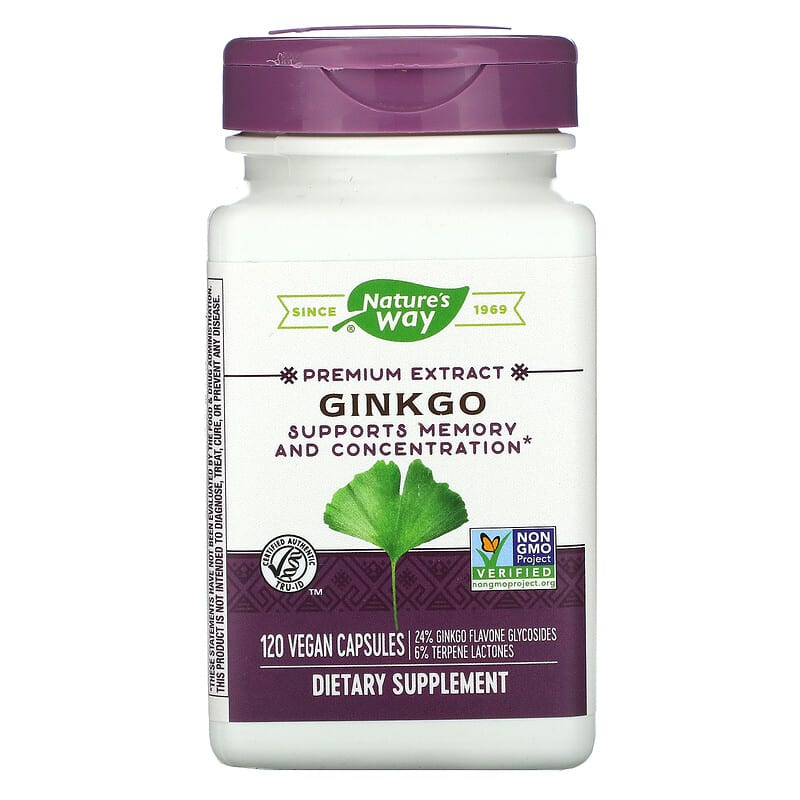 Nature's Way Ginkgo 120 Vegan Capsules 33674153512