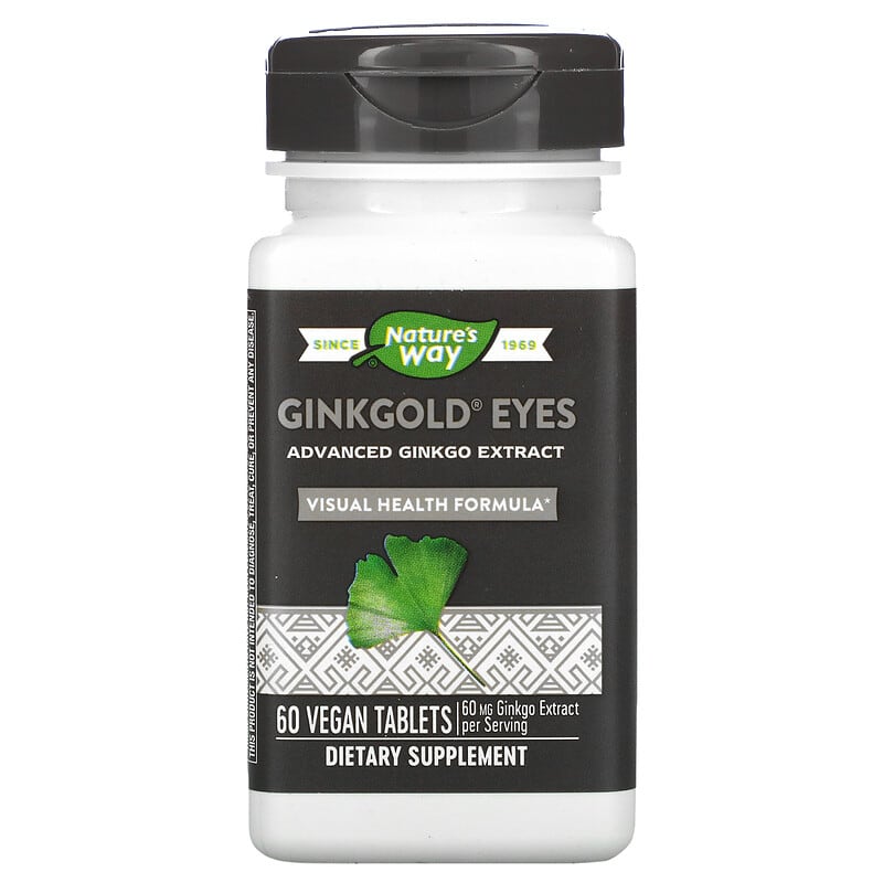 Nature's Way Ginkgold Eyes 60 Vegan Tablets 33674152522