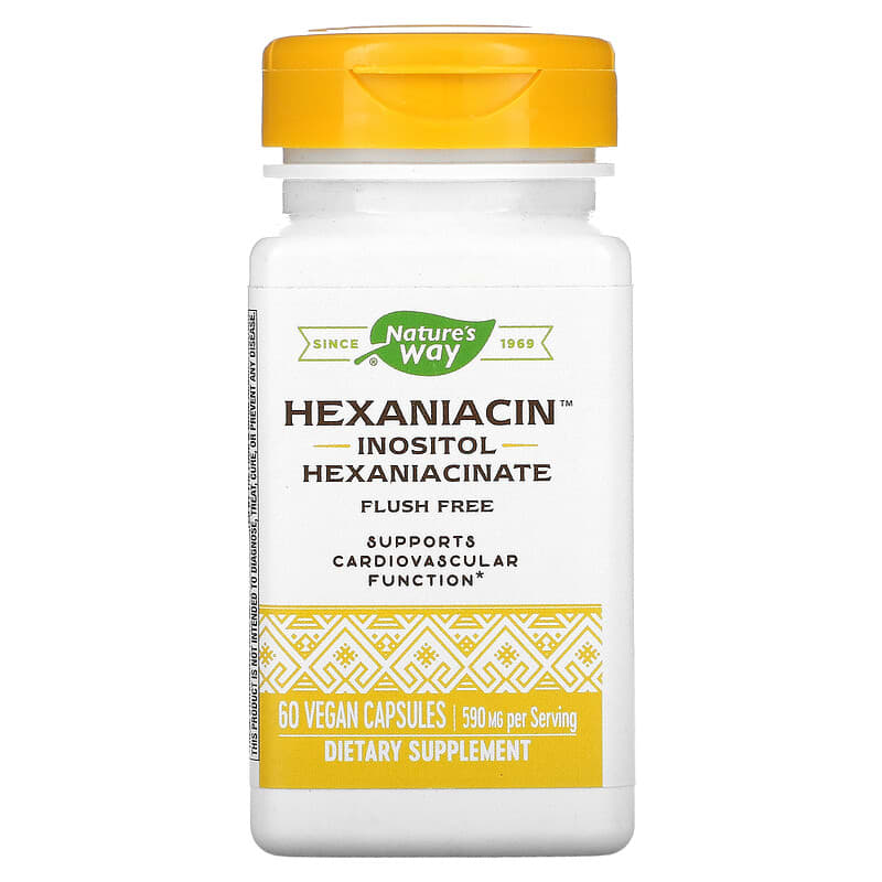 Nature's Way Hexaniacin 590 mg 60 Vegan Capsules 763948054060