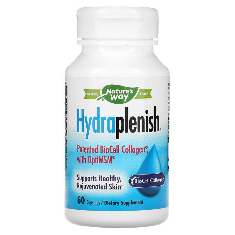 Nature's Way Hydraplenish Patented BioCell Collagen with OptiMSM 60 Capsules 33674156032