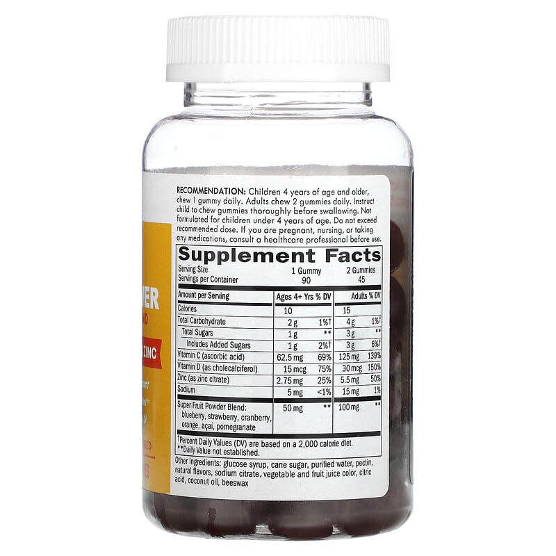 Nature's Way, Immune Power, Triple-Action Blend, Strawberry-Orange, 90 Gummies 33674142622