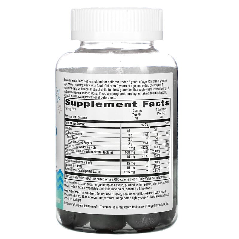 Nature's Way, Kids, Cool, Calm & Collected, Ages 8 +, Grape , 40 Gummies 33674133699