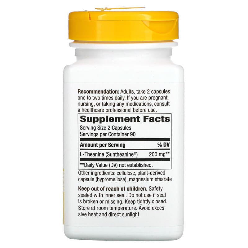 Nature's Way, L-Theanine, 100 mg, 180 Veg Capsules 763948095506