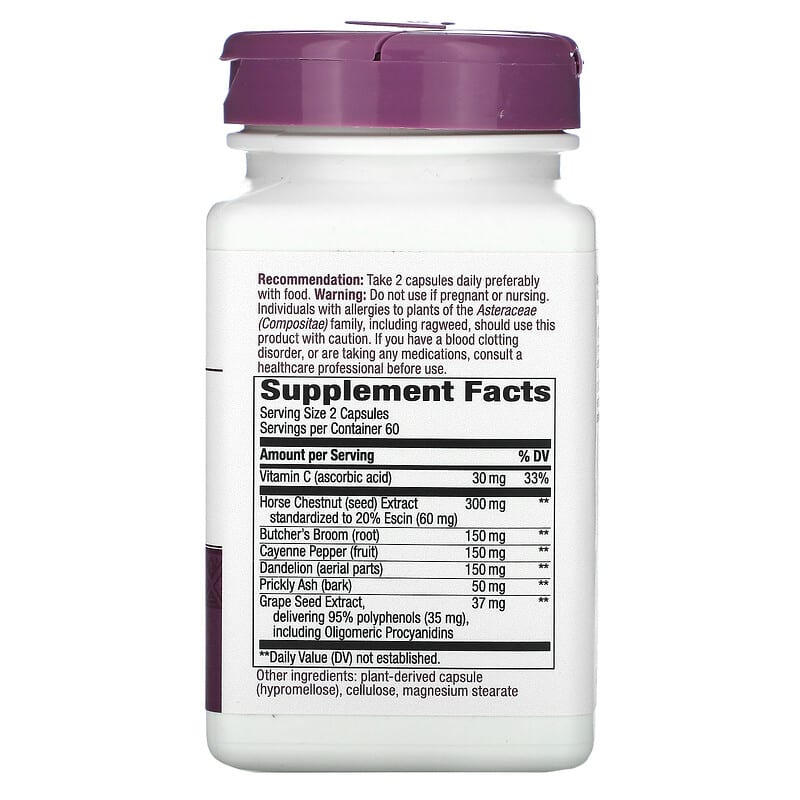 Nature's Way, Leg Veins, Premium Blend, 120 Vegan Capsules 33674153352