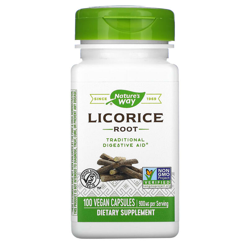 Nature's Way Licorice Root 450 mg 100 Vegan Capsules 33674146002