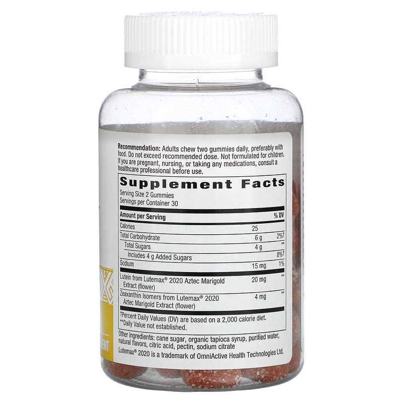 Nature's Way, Lutein Gummies, Supports Eye And Brain Health, Mango, 60 Gummies 33674137536