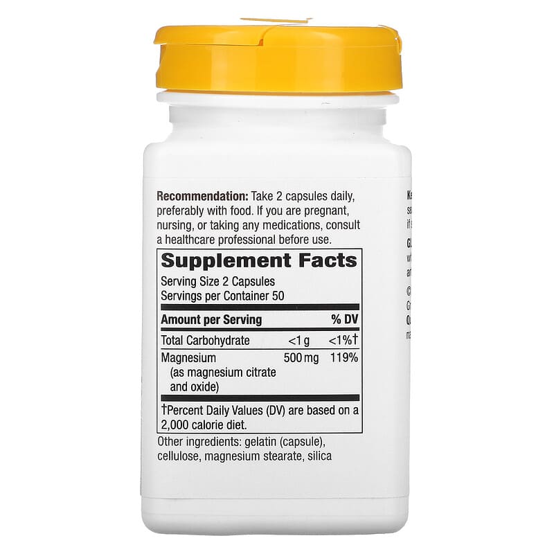 Nature's Way, Magnesium Complex, 250 mg, 100 Capsules 33674410516